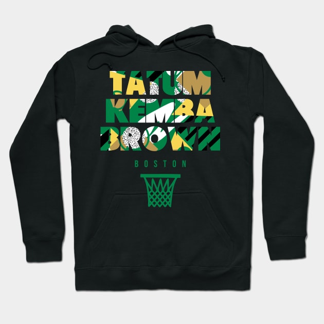 Boston Basketball Trio Hoodie by funandgames